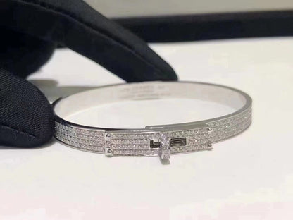 [Regalia jewelry]HM KELLY BRACELET IN SILVER AND FULL PAVE DIAMOND