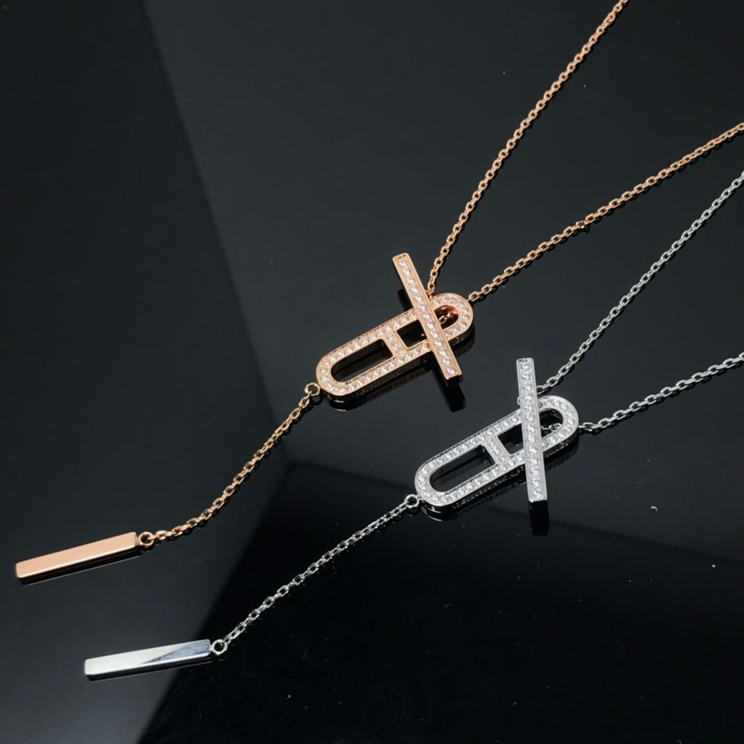 [Regalia jewelry]HM NECKLACE PLATINUM ROSE GOLD DIAMOND