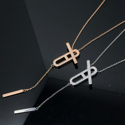 [Regalia jewelry]HM NECKLACE PLATINUM ROSE GOLD DIAMOND