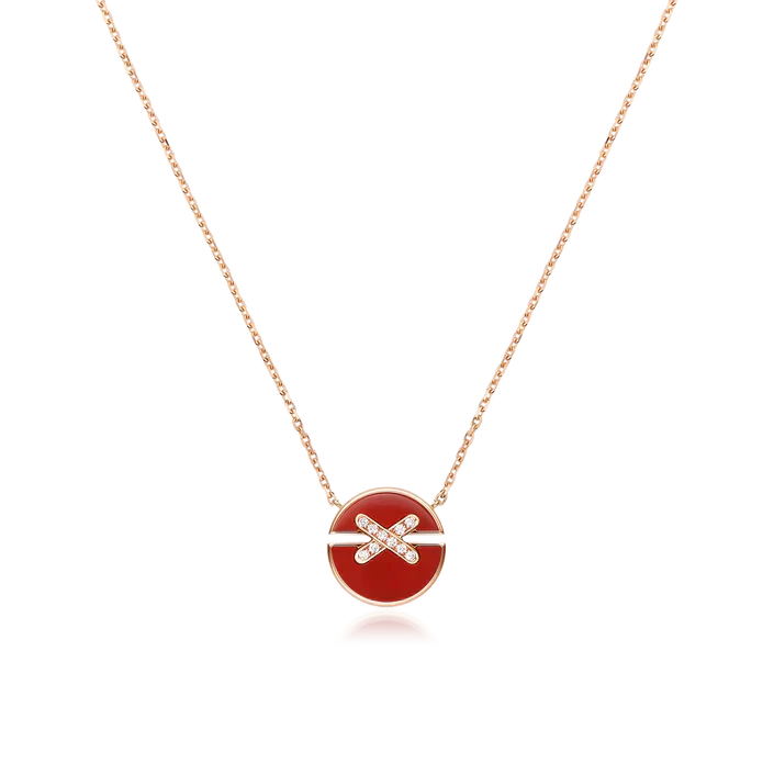 [Regalia jewelry]JEUX DE ROSE GOLD DIAMOND NECKLACE