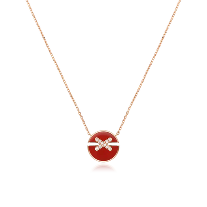 [Regalia jewelry]JEUX DE ROSE GOLD DIAMOND NECKLACE