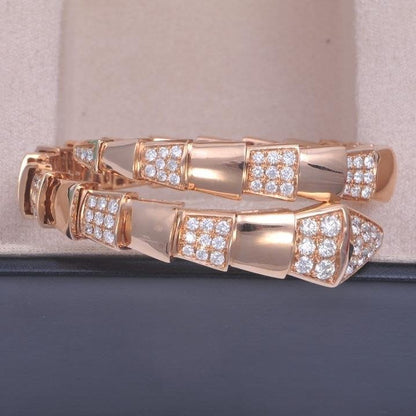 [Regalia jewelry]SERPENTI WIDE BRACELET PINK GOLD DIAMOND