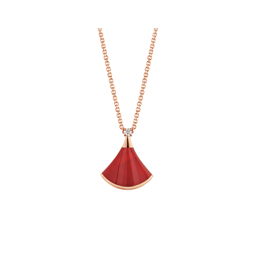 [Regalia jewelry]DREAM NECKLACE CARNELIAN 1 DIAMOND