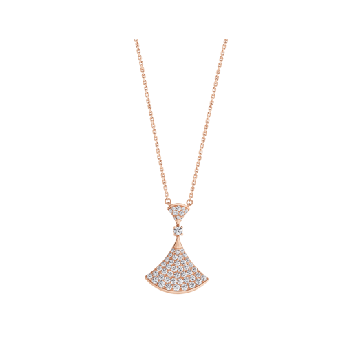 [Regalia jewelry]DREAM NECKLACE PINK GOLD FULL DIAMOND