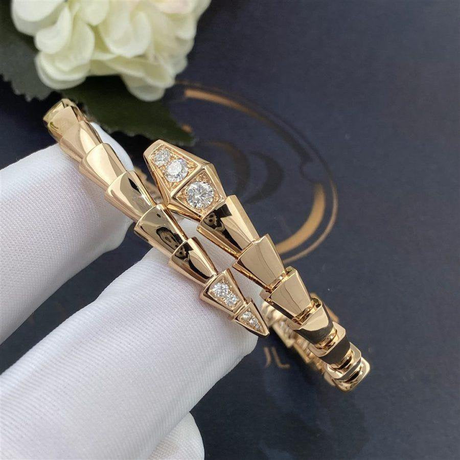 [Regalia jewelry]SERPENTI BRACELET DIAMONDS PINK GOLD