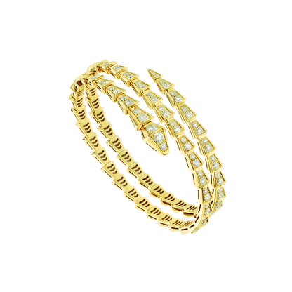 [Regalia jewelry]SERPENTI BRACELET GOLD DIAMOND DOUBLE ROW