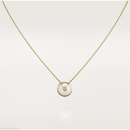 [Regalia jewelry]AMULETTE ROSE GOLD MOP NECKLACE