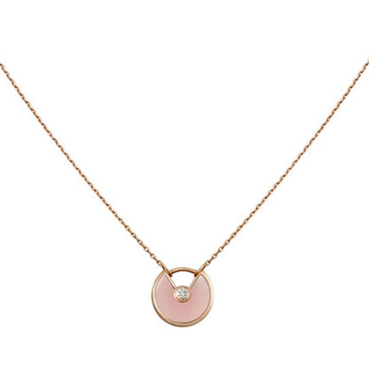 [Regalia jewelry]AMULETTE ROSE GOLD PINK MOP NECKLACE