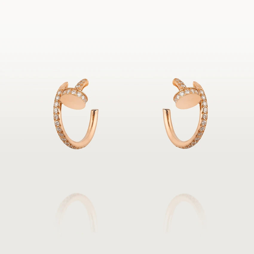 [Regalia jewelry]JUSTE EARRINGS 12.75MM PINK GOLD DIAMOND