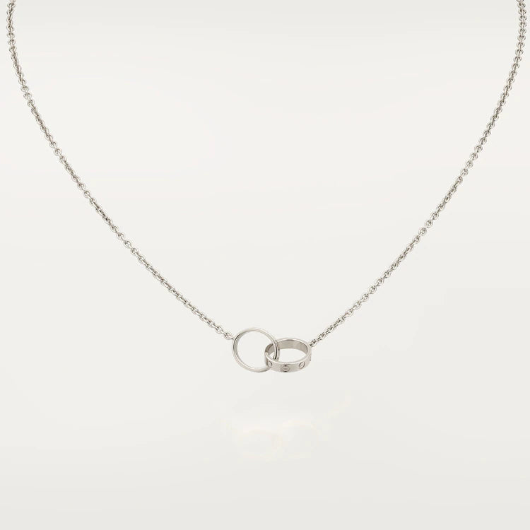[Regalia jewelry]LOVE NECKLACE PINK GOLD AND SILVER