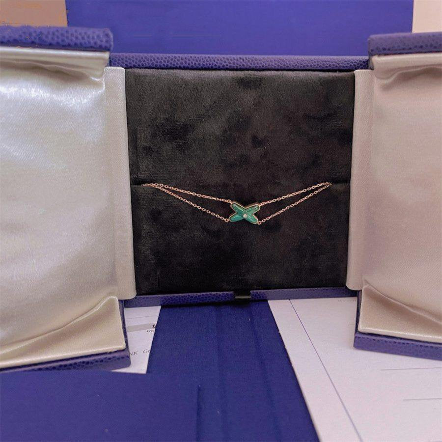 [Regalia jewelry]JEUX BRACELET MALACHITE PINK GOLD 1 DIAMOND