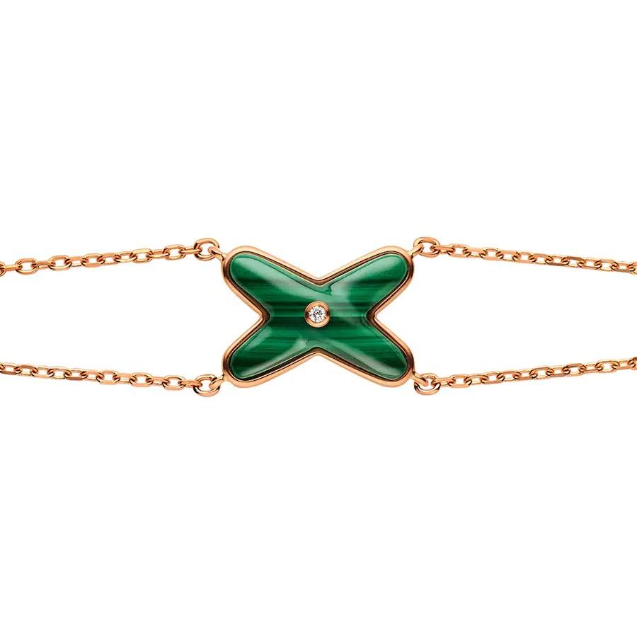 [Regalia jewelry]JEUX BRACELET MALACHITE PINK GOLD 1 DIAMOND