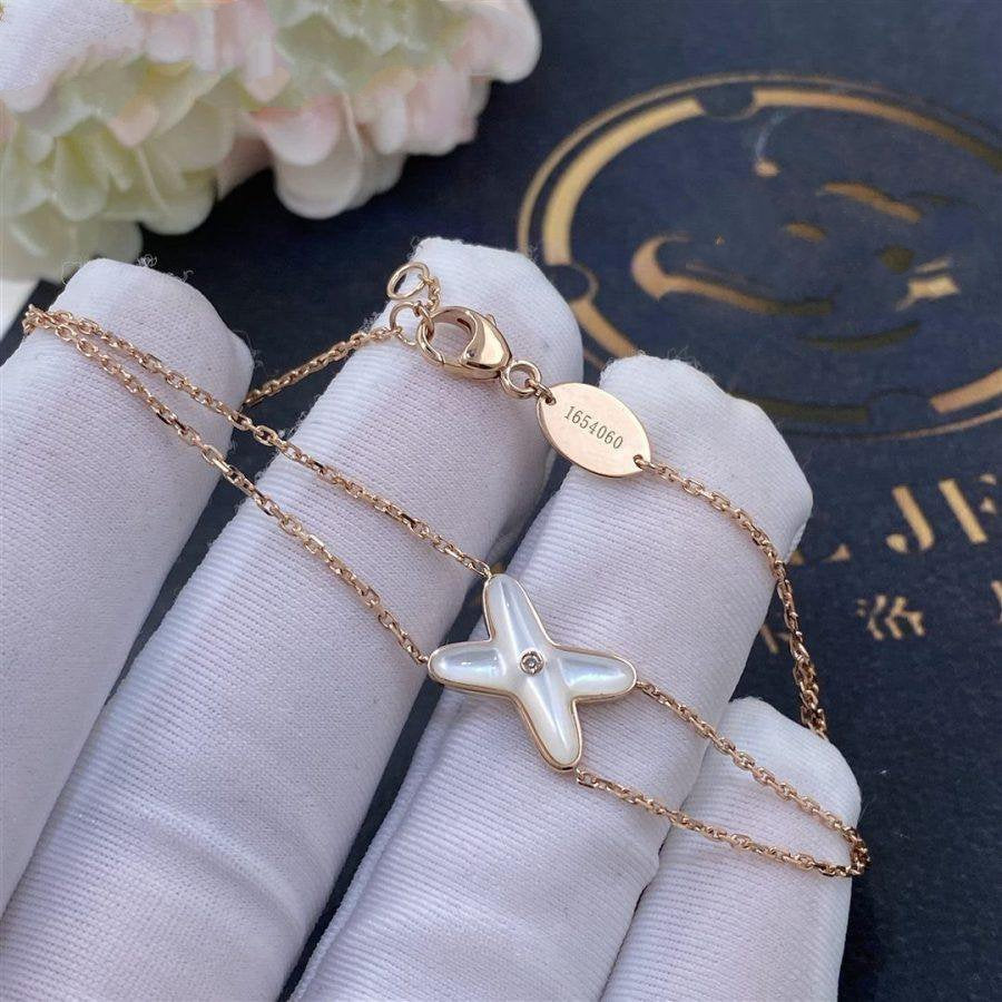 [Regalia jewelry]JEUX BRACELET WHITE MOP PINK GOLD 1 DIAMOND