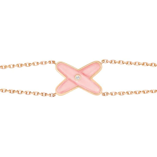 [Regalia jewelry]JEUX BRACELET PINK MOP PINK GOLD 1 DIAMOND