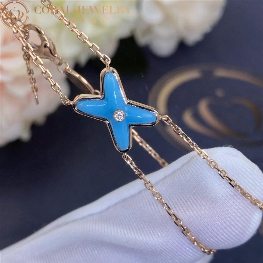 [Regalia jewelry]JEUX BRACELET TURQUOISE PINK GOLD 1 DIAMOND