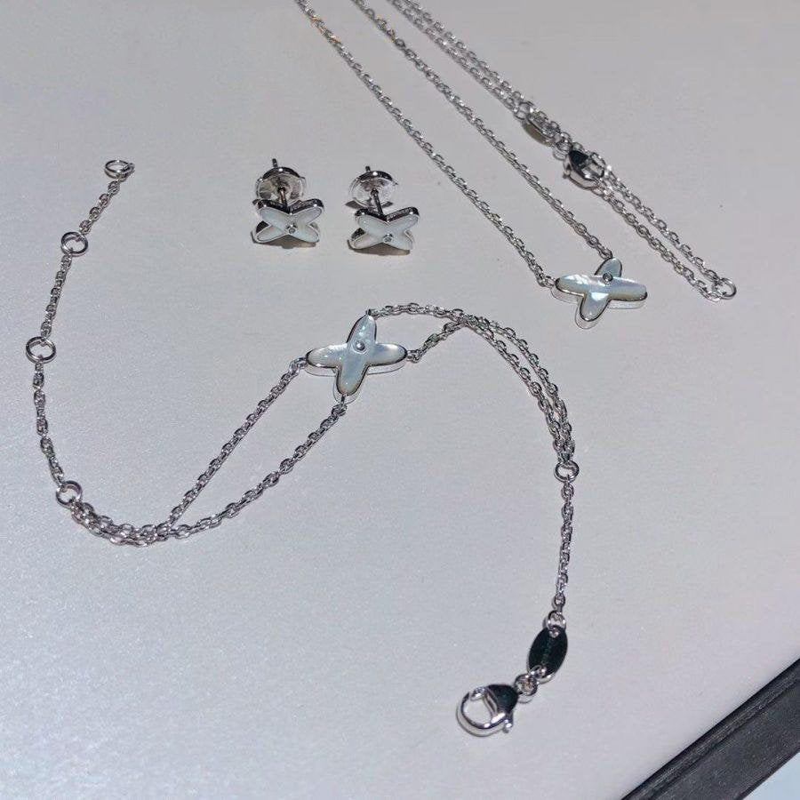 [Regalia jewelry]JEUX BRACELET WHITE MOP SILVER 1 DIAMOND