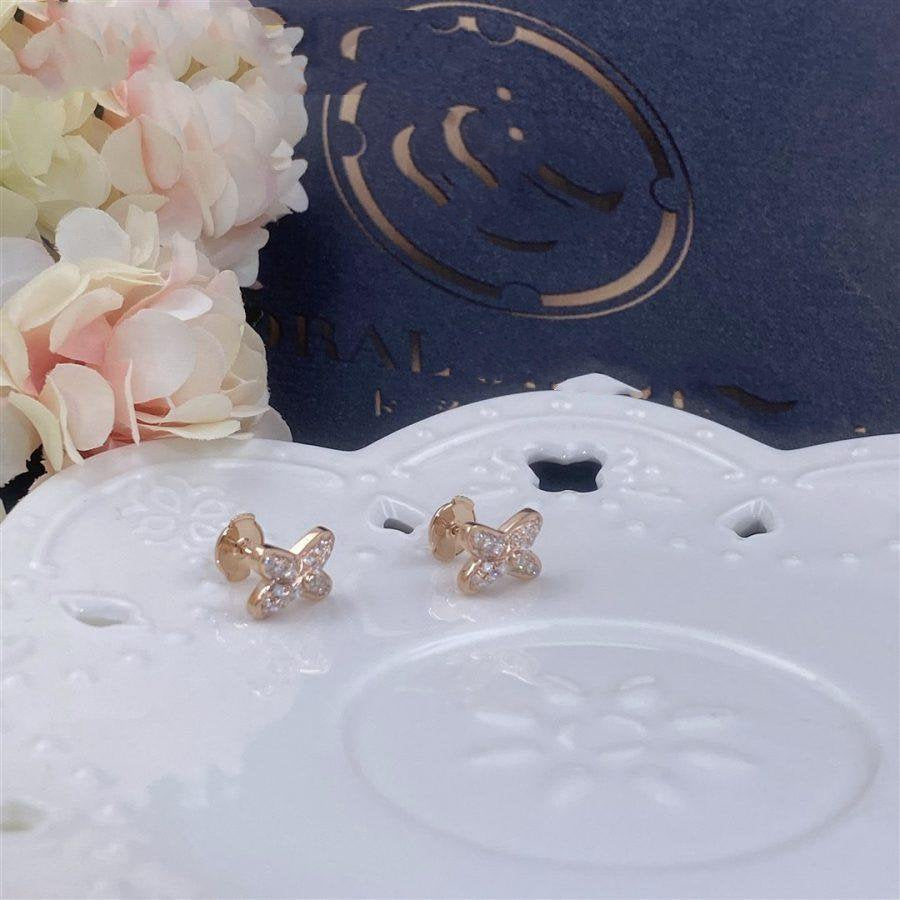 [Regalia jewelry]JEUX DE PINK GOLD DIAMOND EARRINGS