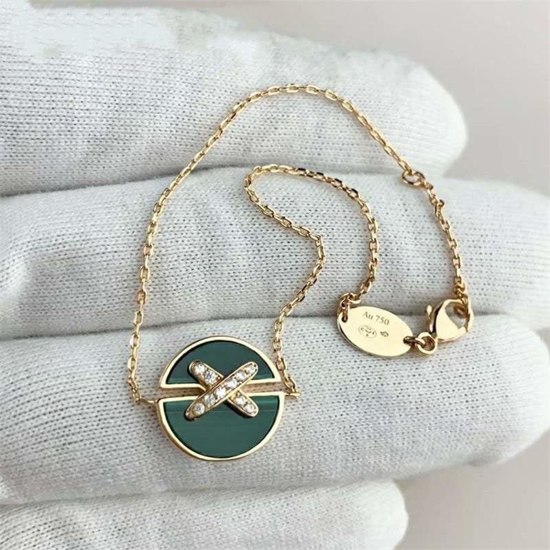 [Regalia jewelry]JEUX DE BRACELET MALACHITE PINK GOLD DIAMONDS