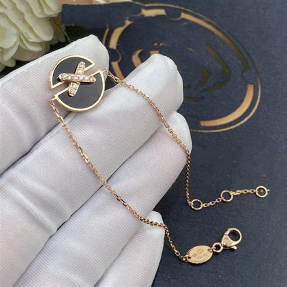 [Regalia jewelry]JEUX DE BRACELET ONYX PINK GOLD DIAMOND