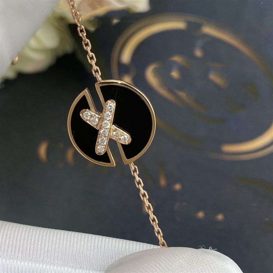 [Regalia jewelry]JEUX DE BRACELET ONYX PINK GOLD DIAMOND