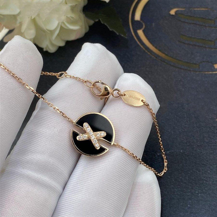 [Regalia jewelry]JEUX DE BRACELET ONYX PINK GOLD DIAMOND