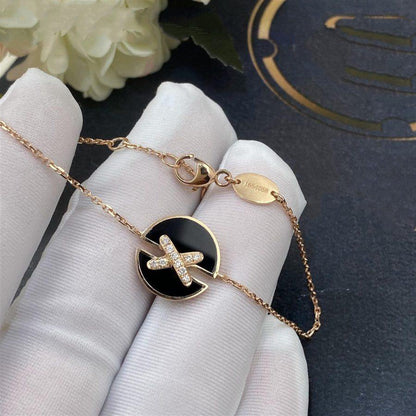 [Regalia jewelry]JEUX DE BRACELET ONYX PINK GOLD DIAMOND