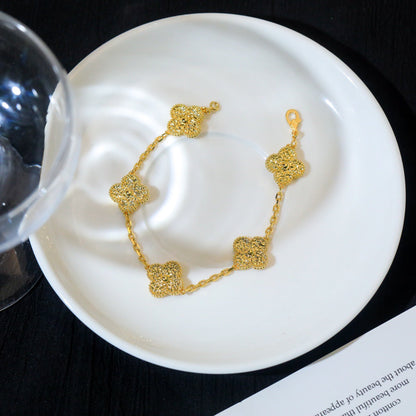 [Regalia jewelry]CLOVER 5 MOTIFS BRONZING BRACELET