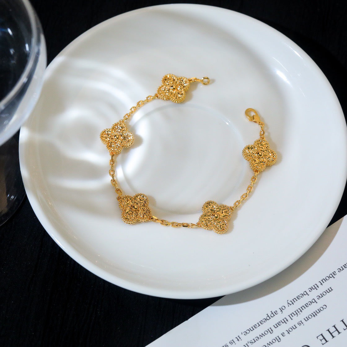 [Regalia jewelry]CLOVER 5 MOTIFS BRONZING BRACELET