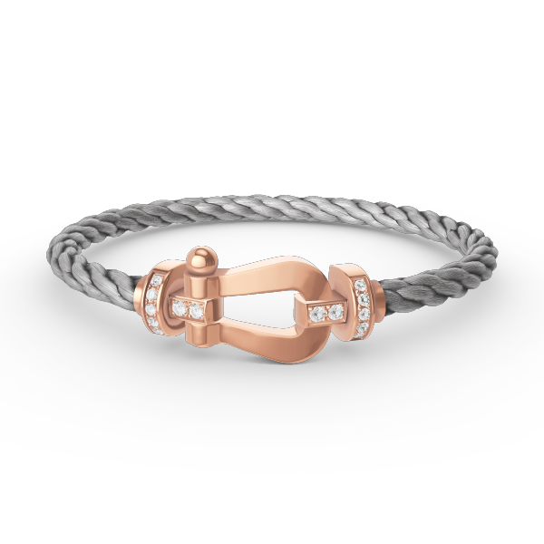[Regalia jewelry]FORCE LARGE HORSESHOE HALF DIAMOND BRACELET ROSE GOLD