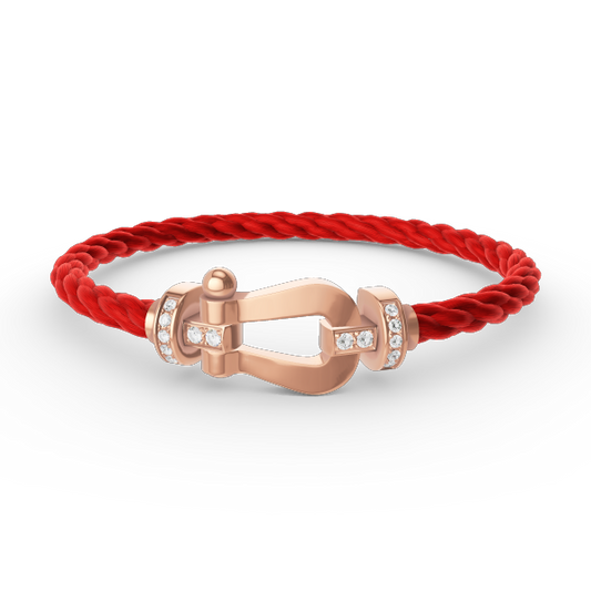 [Regalia jewelry]FORCE LARGE HORSESHOE HALF DIAMOND BRACELET ROSE GOLD