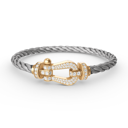 [Regalia jewelry]FORCE LARGE HORSESHOE FULL DIAMOND BRACELET GOLD