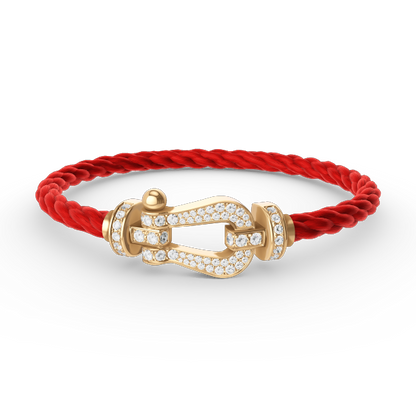 [Regalia jewelry]FORCE LARGE HORSESHOE FULL DIAMOND BRACELET GOLD
