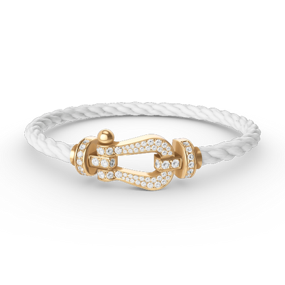 [Regalia jewelry]FORCE LARGE HORSESHOE FULL DIAMOND BRACELET GOLD