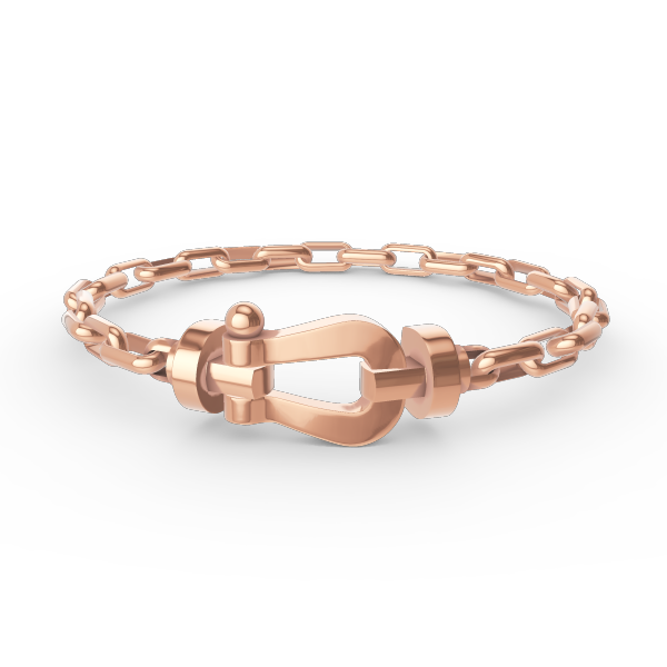 [Regalia jewelry]FORCE LARGE HORSESHOE CLASP  METAL BRACELET