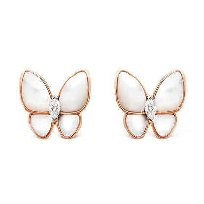 [Regalia jewelry]BUTTERFLY MOP DIAMOND EARRINGS