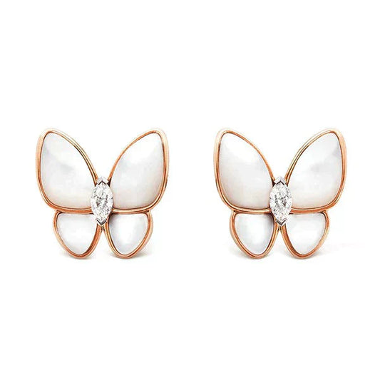 [Regalia jewelry]BUTTERFLY MOP DIAMOND EARRINGS