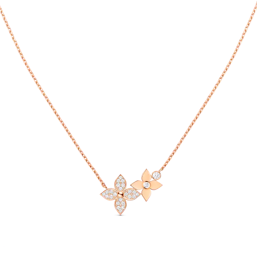 [Regalia jewelry]STAR BLOSSOM NECKLACE PINK GOLD DIAMONDS