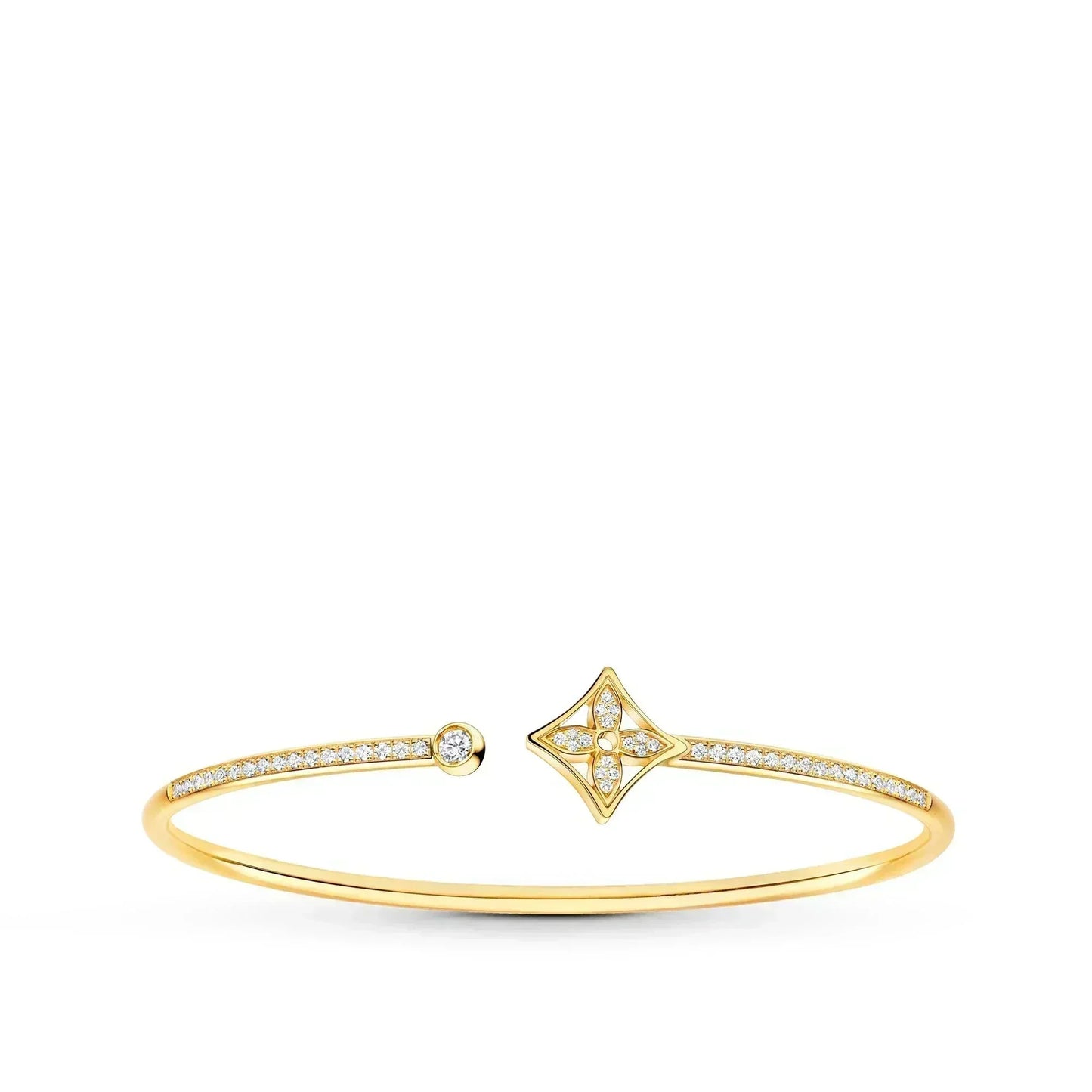 [Regalia jewelry]IDYLLE GOLD OPEN BRACELET DIAMOND PAVED