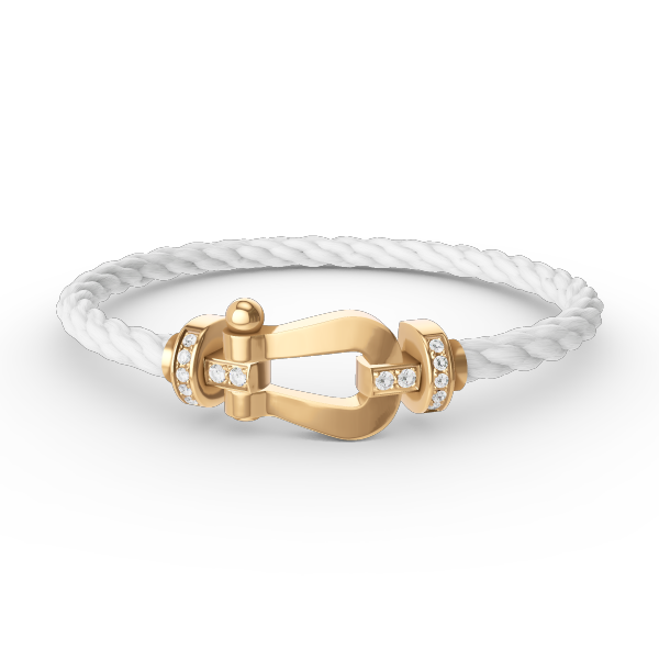 [Regalia jewelry]FORCE LARGE HORSESHOE HALF DIAMOND BRACELET GOLD