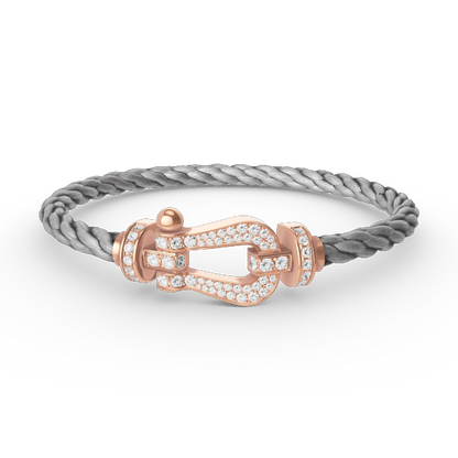 [Regalia jewelry]FORCE LARGE HORSESHOE FULL DIAMOND BRACELET ROSE GOLD