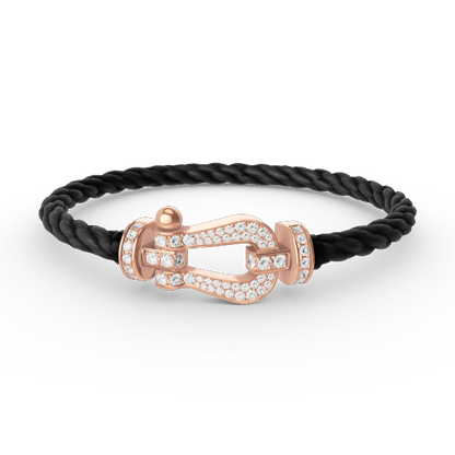 [Regalia jewelry]FORCE LARGE HORSESHOE FULL DIAMOND BRACELET ROSE GOLD