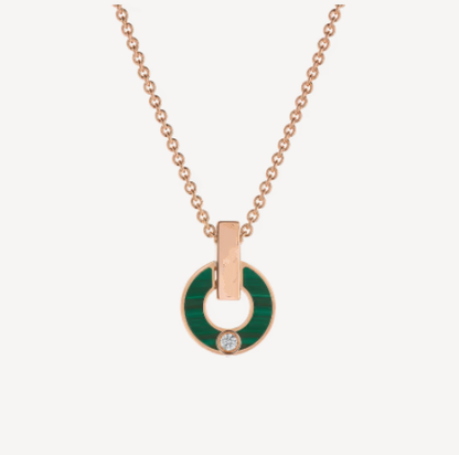[Regalia jewelry]GARI NECKLACE PINK GOLD MALACHITE