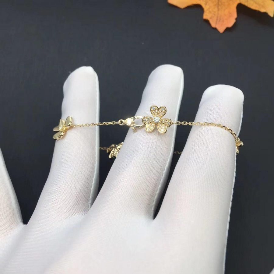 [Regalia jewelry]FRIVOLE GOLD 5 FLOWERS BRACELET