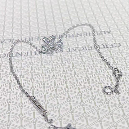 [Regalia jewelry]FRIVOLE SILVER FLOWER DIAMOND BRACELET