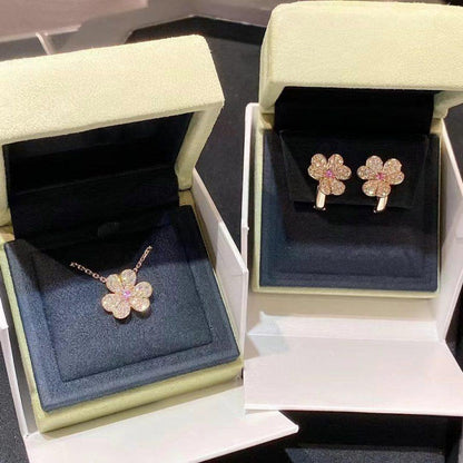 [Regalia jewelry]FRIVOLE PINK GOLD FLOWER DIAMOND EARRINGS