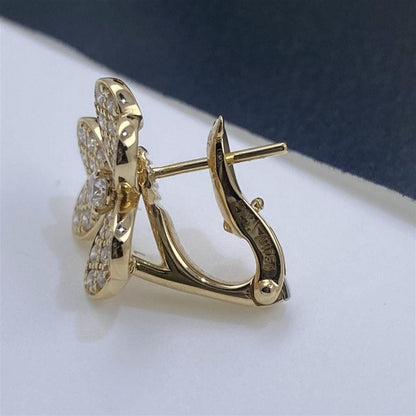[Regalia jewelry]FRIVOLE GOLD FLOWER DIAMOND EARRINGS