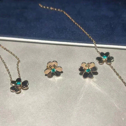 [Regalia jewelry]FRIVOLE  FLOWER MALACHITE EARRINGS