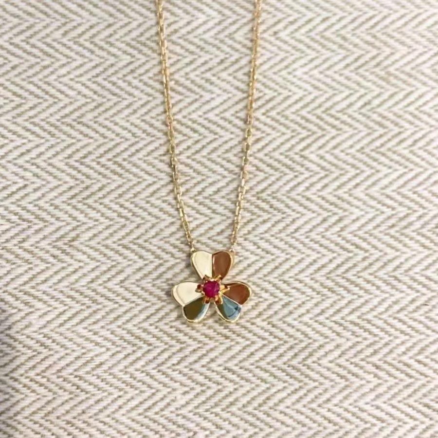 [Regalia jewelry]FRIVOLE GOLD FLOWER NECKLACE