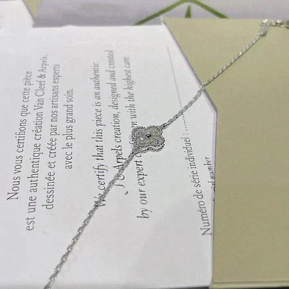 [Regalia jewelry]CLOVER  SINGLE FLOWER BRACELET SILVER