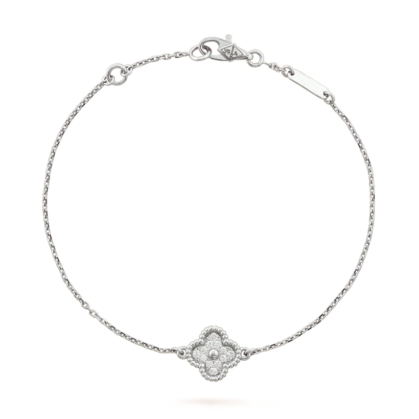 [Regalia jewelry]CLOVER  SINGLE FLOWER BRACELET SILVER
